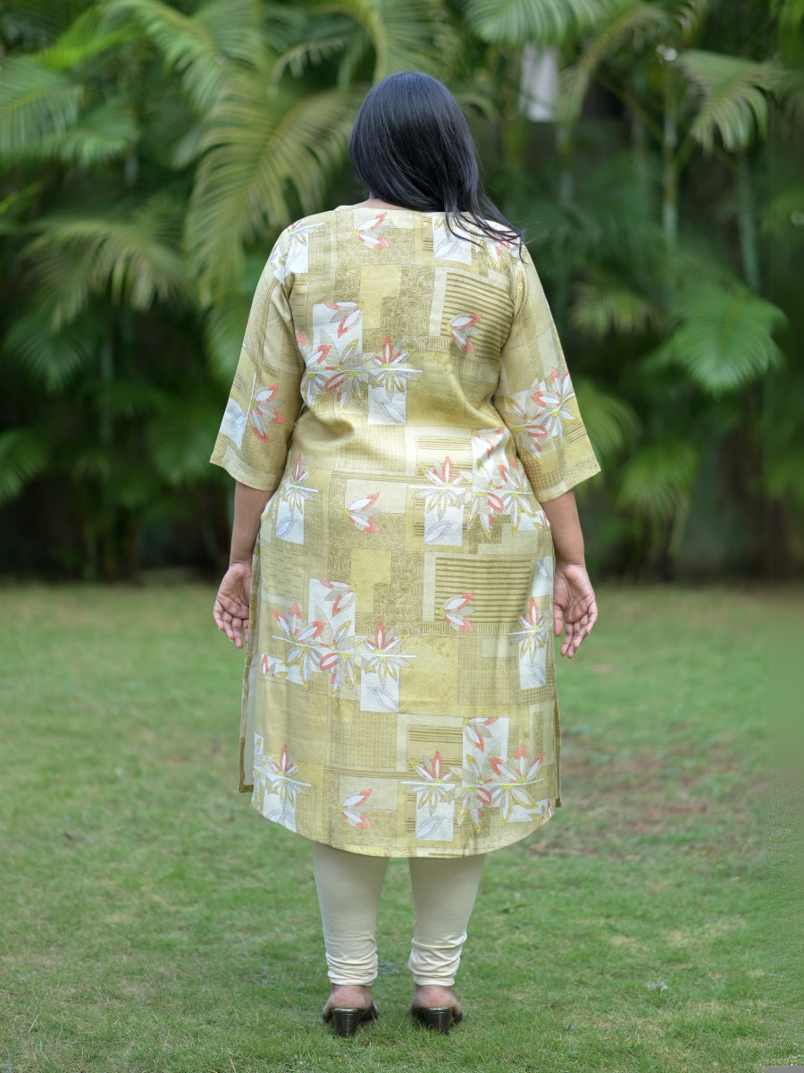 Light Green Straight Cut Kurti